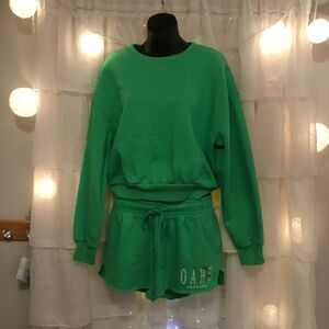 Wild Fable Green lightweight Sweatshirt and Shorts